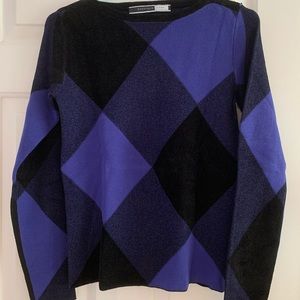 Sportmax Code Blue Plaid Sweater